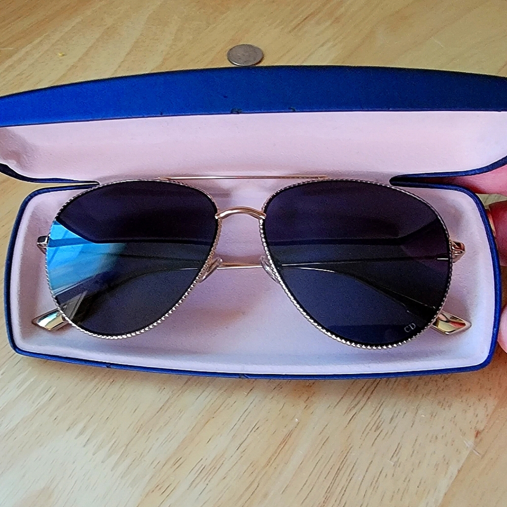 Christian Dior Society Gold Aviators Sunglasses